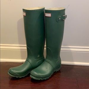 Original Tall Hunter Rain Boots Green